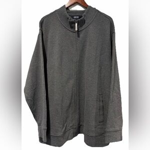 Lands' End Outfitters Men's Charcoal Zip-Up Sweatshirt size 3XL NWOT